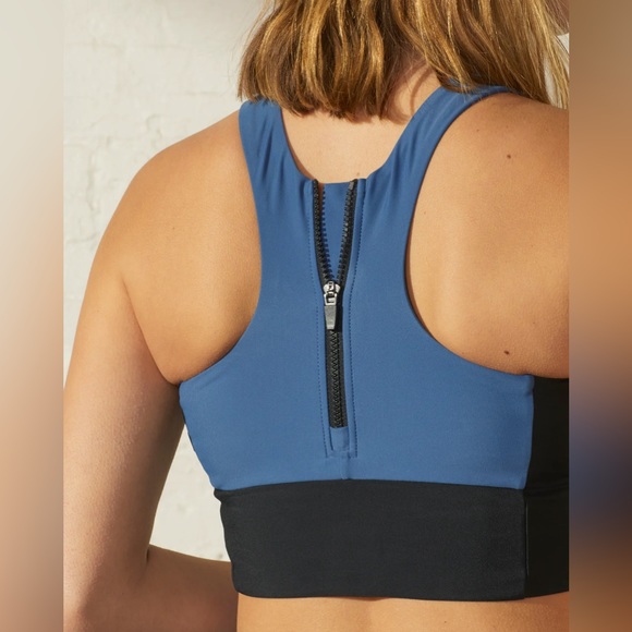 UpWest High-Neck Colorblock Swim Top S34-68 - Picture 3 of 5